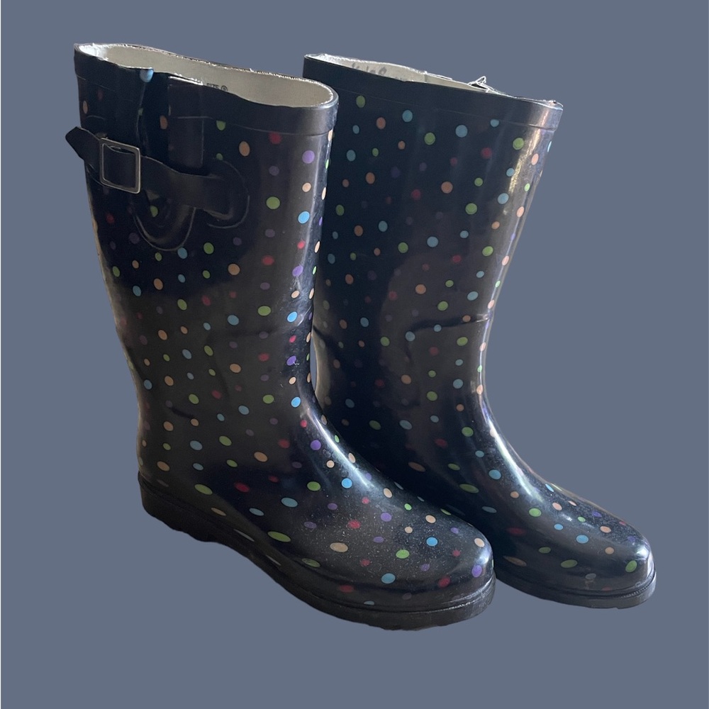 Merona Target Brand - Polka Dot Rain Boots